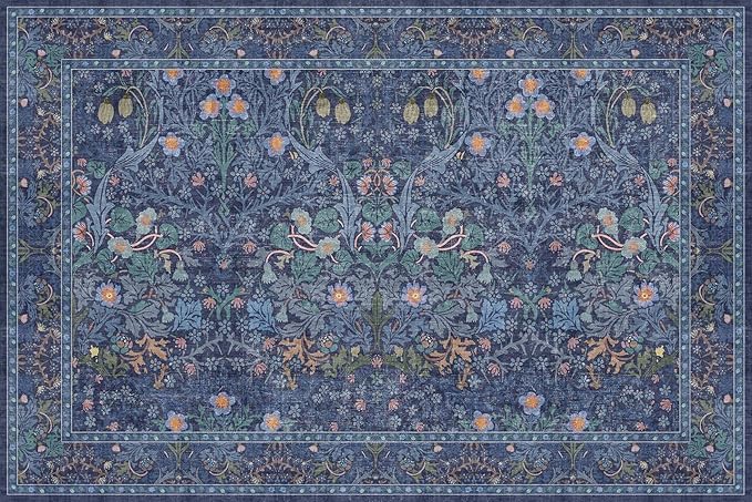 Navy Blue Washable 2x3 Entry Rug - Image 2