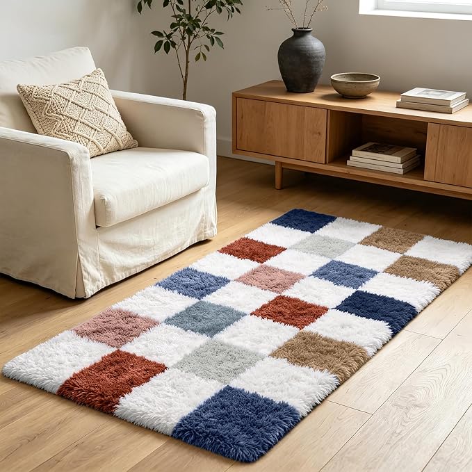 Shag Runner Rug for Bedroom Living Room 3x7 Upgrade Non-Slip Fluffy Soft - Image 7