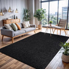 CAMILSON Easy Jute Rug 6x9, Indoor Outdoor Dark Gray Black Farmhouse Area Rugs - Image 5