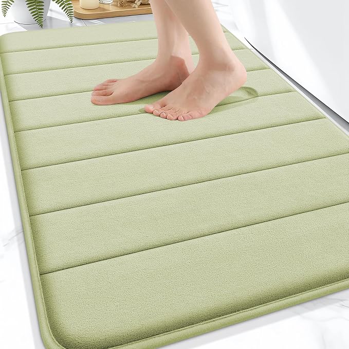 OLANLY Memory Foam Bath Mat 34x21, Super Soft Absorbent Bathroom Rugs, Quick Dry by OLANLY