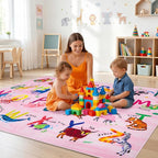 6x9 ABC Classroom Rug for Kids Playroom, Alphabet Rug - Image 7