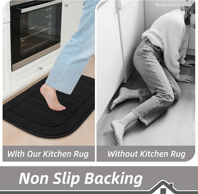 BEQHAUSE 30x18 Inch Kitchen Rug Mat Durable Kitchen Rugs Non-Slip Washable - Image 6