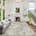 9x12 Area Rugs Washable Rug: Modern Abstract Living Room Rug Soft Anti-Skid by GENTDRIZZ