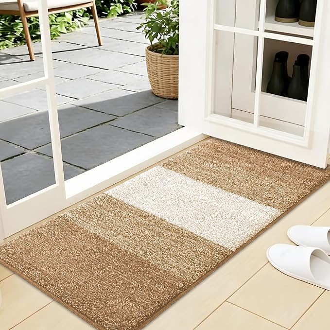 Kitinjoy Indoor Outdoor Door Mat, 44x24 Non-Slip Absorbent Dirt Trapper by Kitinjoy