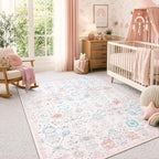 Lahome Flavie Soft Nursery Rug, Washable Area Rugs 5x7 - Image 8