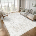 Washable 6×9 Area Rug for Living Room, Vintage Floral Rug Soft Non Slip Stain by Dotiiorug