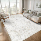 Washable 6×9 Area Rug for Living Room, Vintage Floral Rug Soft Non Slip Stain by Dotiiorug