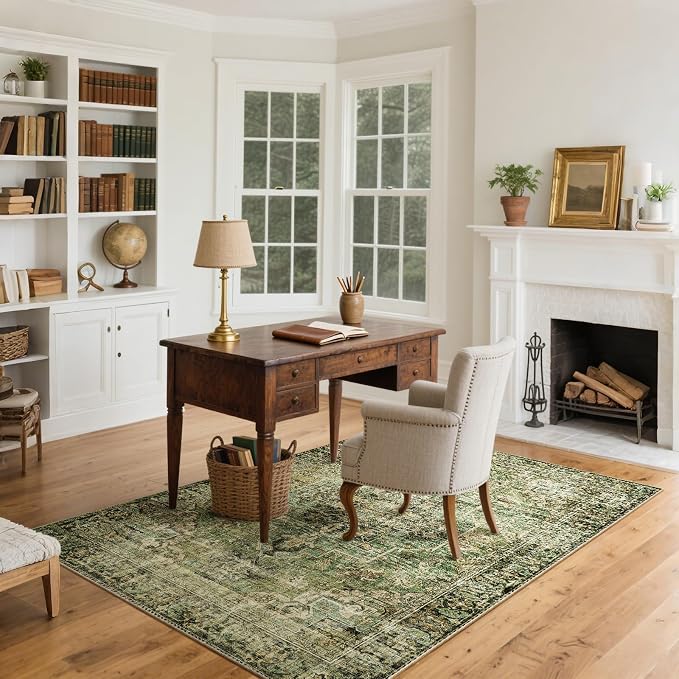 Machine Washable Throw Rugs for Entryway: Door Mat Indoor Entrance 4x6 Small - Image 2