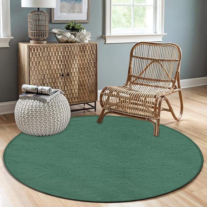 Home Decor Non Slip Kitchen Office Circle Rug, Machine Washable Modern Round - Image 3