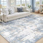 RELEANY Washable Area Rugs 8'x10' Non-Slip Modern Abstract Soft by RELEANY