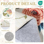 DUKINO 4x6 Area Rug, Lightweight Non Slip Washable Floral Rug, Indoor Low Pile - Image 5