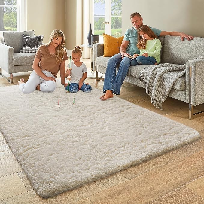Ophanie 7x10 Area Rugs for Living Room, Upgrade Non-Slip Fluffy Soft Large Shag - Image 5