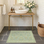 Boho Sage Green Bathroom Rugs, 2x3 Soft Washable Non Slip Small Area Rug - Image 6
