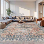 Rugxara 10x14 Area Rugs for Living Room Bedroom, Large Washable Rug, Coral by Rugxara