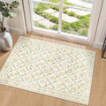 Entryway Rug 2X3 Small Rugs: Floral Washable Door Mat Vintage Soft Low Pile by PLHXFRSoftAreaRugs