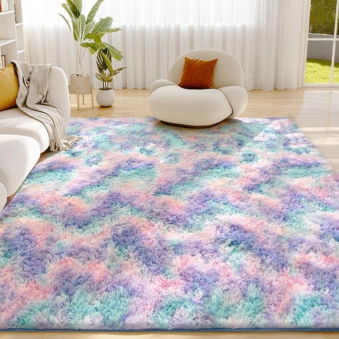 Litanika 9x12 Fluffy Shag Faux Fur Area Rug by Litanika