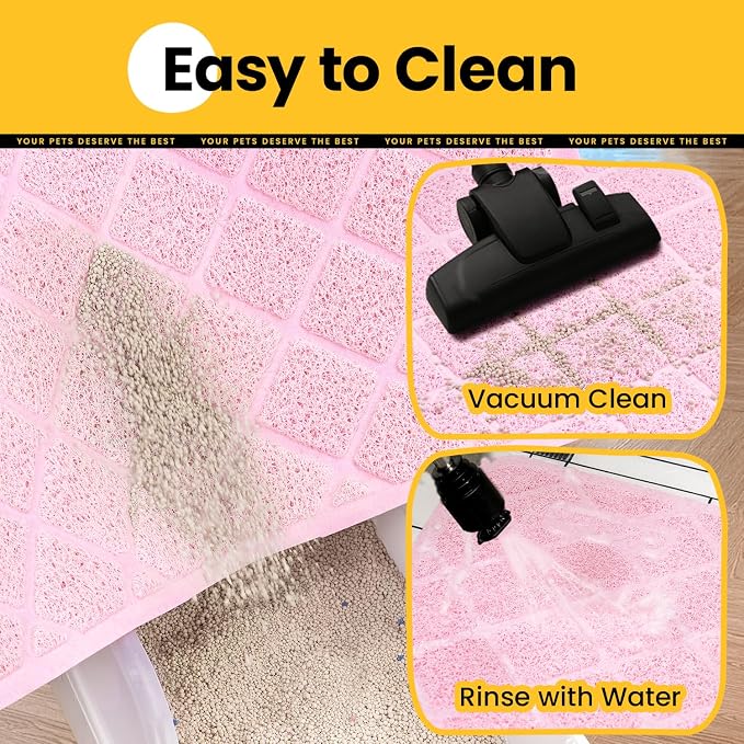 Conlun Cat Litter Mat Litter Trapping Mat, Less Waste Cat Litter Box Mat - Image 7