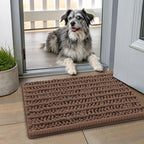 Smiry Dog Door Mat for Muddy Paws 24x16, Absorbent Dirt Trapper, Non-Slip by Smiry