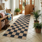 Lahome Colette Checkered Easy Jute Runner Rug, 2x8 Kitchen Rug Non Slip - Image 8