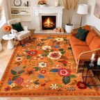 RELEANY Floral 6x9 Area Rugs Washable Print Boho Cute Carpet Non Slip Flower - Image 8