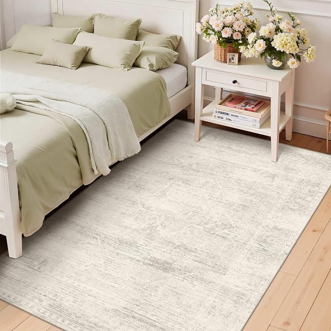 Latte&Fog Washable 3x5 Entryway Rug, Ivory Area Rugs - Image 4