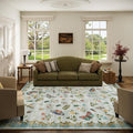 Machine Washable Rug for Living Room: 5x7 Area Rugs Vintage Rug Stain Resistant by palohom