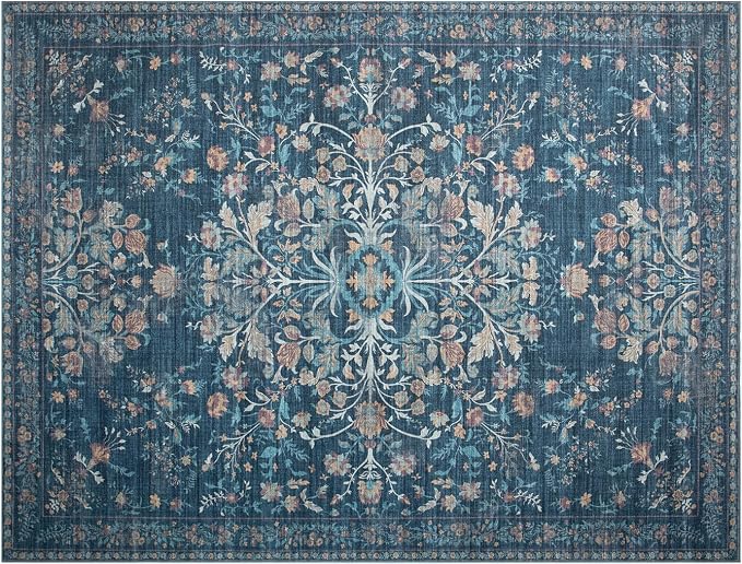 Washable Rugs 8x10 Area Rugs for Living Room, Ultra Soft Faux Wool Retro Carpets - Image 8