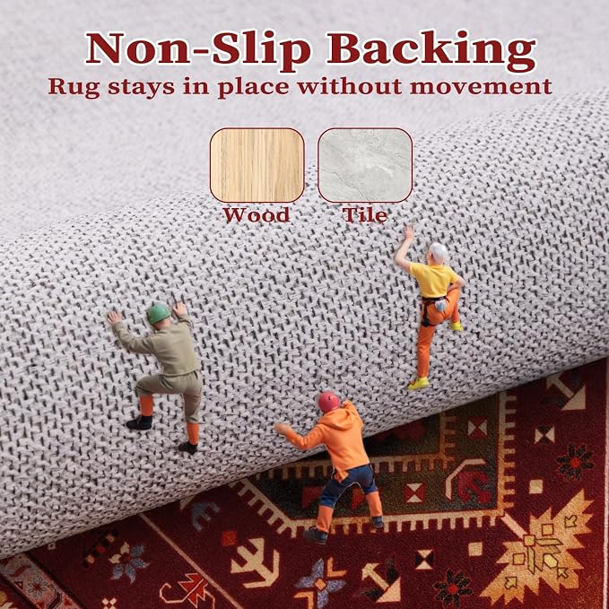 SERISSA Boho Rugs for Entryway, 2x3 Washable Non-Slip Rug Small Area Rug - Image 5