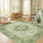 CAPALOCA Machine Washable Rugs Nursery Rug Cute Girl Non Slip Low Pile Water - Image 8