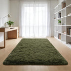 Andecor Shag Area Rug for Living Room, 3x5 Feet Olive Green Soft Fluffy Indoor - Image 6