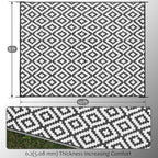 SAND MINE Waterproof Outdoor Rug 8x10 ft, Plastic Reversible Rug, Modern Area - Image 2
