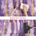 Shag Rugs for Living Room 5x7, Ultra Soft Abstract Purple Big Fuzzy Rugs for - Image 7