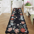 Floral Runner Rug 3x10, Washable Runners by Homcomoda