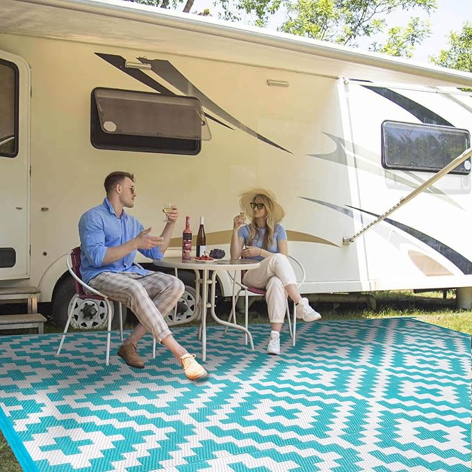 Outdoor Patio Plastic Straw Rug by Kalafun