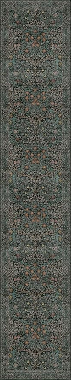 Dark Green Washable 3x16 Extra Long Runner Rug - Image 3