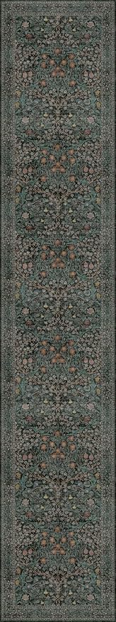 Dark Green Washable 3x16 Extra Long Runner Rug - Image 3