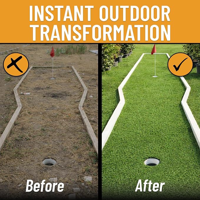 Ottomanson Artificial Turf for Backyard, Training & Outdoor Use 78" x 18' - Image 9