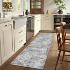 Washable Area Rug 2'6'' x 8' Vintage Traditional Persian Mat - Image 4