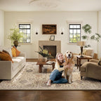 Machine Washable Rug for Living Room: 6x9 Area Rugs Boho Vintage Rug Stain - Image 6