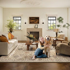 Machine Washable Rug for Living Room: 9x12 Area Rugs Boho Vintage Rug Stain - Image 6