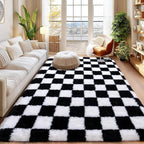 Checkered Rugs for Living Room Bedroom, 5x7 Area Rugs for Living Room, Modern - Image 6