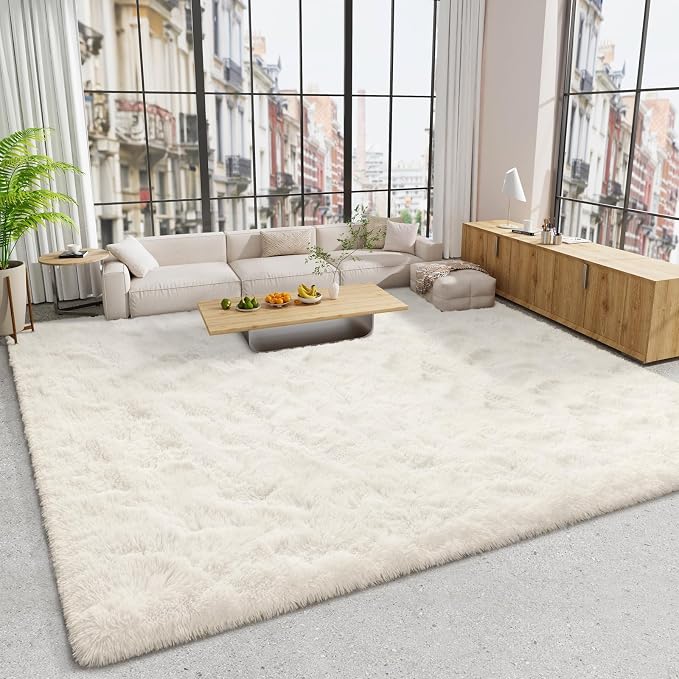 LOCHAS Ultra Soft Indoor Modern 10x14 Area Rugs Fluffy Living Room Carpets by LOCHAS