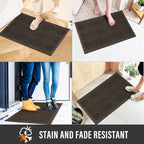 HIYARD Sturdy Front Door Mat, Absorbent Muddy Dirt Resist Welcome Door Mats - Image 4
