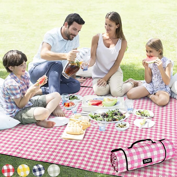 ZAZE Picnic Blanket Waterproof Sandproof, Big XL Outdoor Blankets by ZAZEOfficial