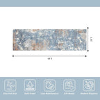2x6 Non-Slip Washable Kitchen Runner Rug – Modern Abstract Carpet Runner - Image 2