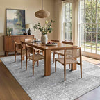 Latte&Fog 5x7 Area Rugs for Living Room Bedroom, Vintage Grey Washable Rug - Image 4