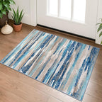 Lansny Small Abstract Area Rug, Entryway Rug Washable Door Mat Indoor Entrance by lansny