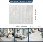 Lahome Blue Rugs for Living Room, 8x10 Distressed Light Blue Area Rugs for - Image 2