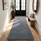Shag Runner Rug for Bedroom Living Room 3x7 Upgrade Non-Slip Fluffy Soft - Image 5