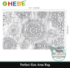 HEBE Area Rugs for Living Room 3'x5', Washable Non Slip Boho Entryway Rug - Image 2
